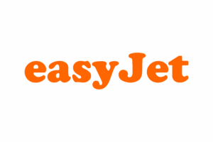 Logo de easyJet – compagnie aérienne cliente de l'agence événementielle à Genève